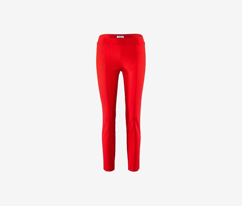 Tchibo Women Plain Stretch Pants, Red - Image 3